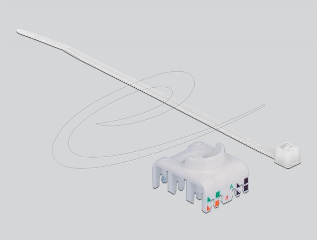 Delock DIN-рейков Адаптер с Keystone Модул RJ45 Cat.6A LSA 