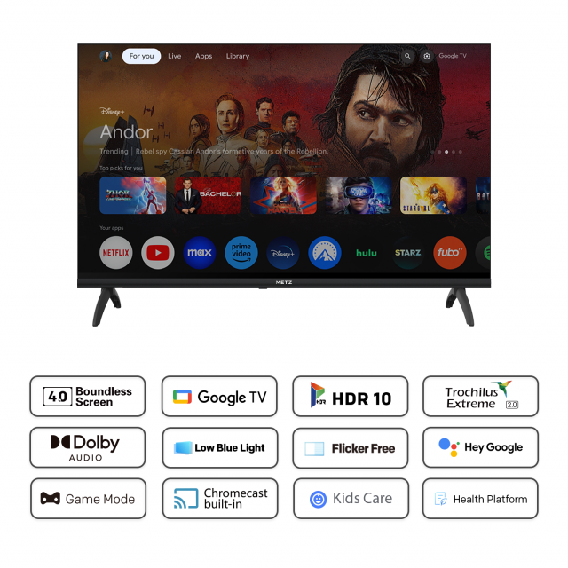 METZ TV 40MTF6000Z 40" FullHD LED, черен 