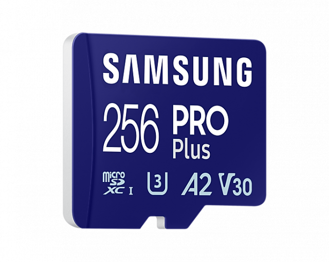 Карта памет Samsung PRO Plus, microSDXC, UHS-I, 256GB, Адаптер, USB четец 