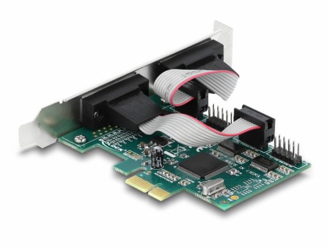 Карта за разширение на слотове Delock, PCI Express Card към 4 x Serial RS-232 