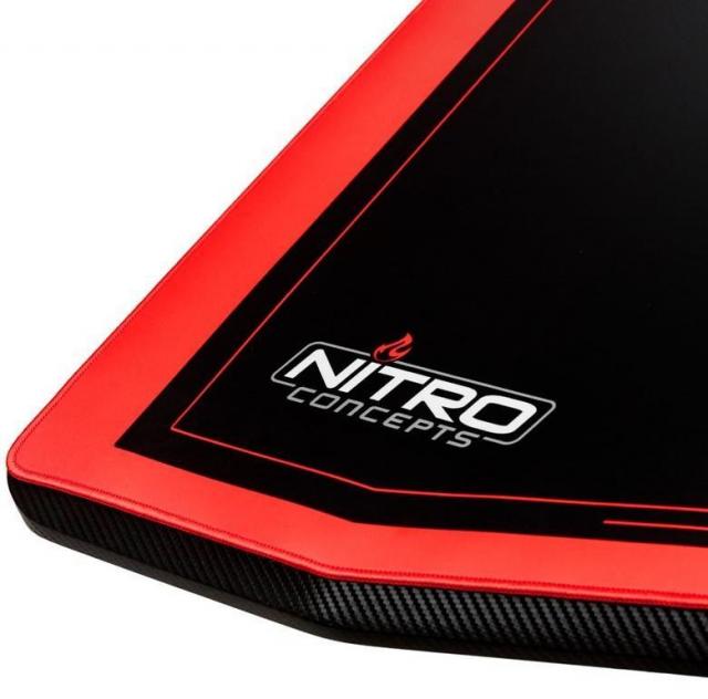 Gaming desk Nitro Concepts D16E, Carbon Red, Electric Height Adjustment 