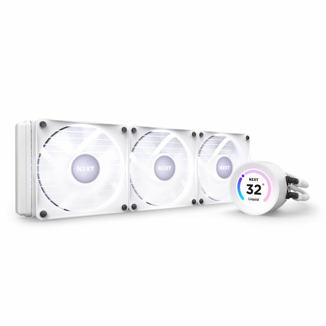 Охладител за процесор NZXT Kraken Elite 360 RGB White, LCD Display 