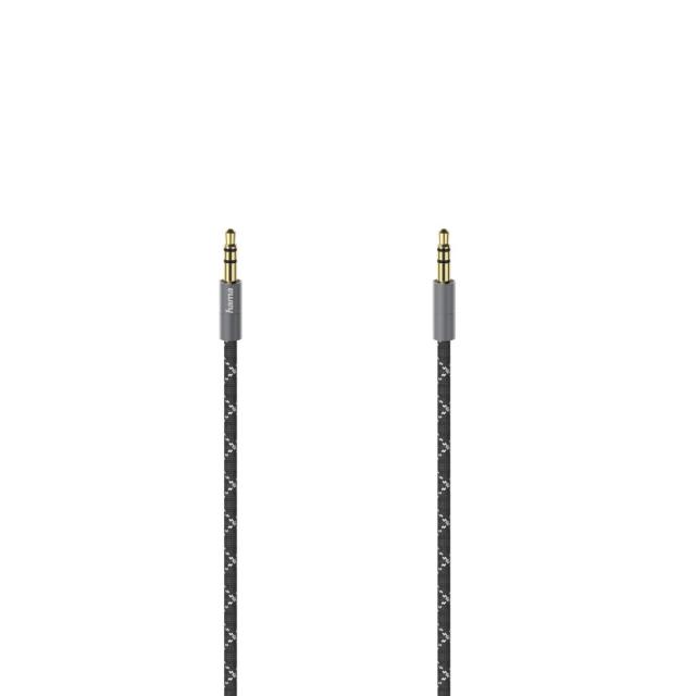 Audio Cable HAMA 3.5 mm jack plug - plug, stereo, metal, gold-plated, 1.5m 