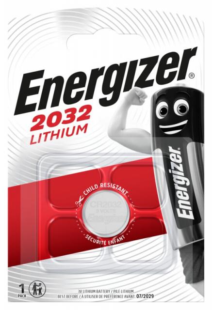 Бутонна батерия литиева ENERGIZER CR2032. 3V, 1pk блистер 