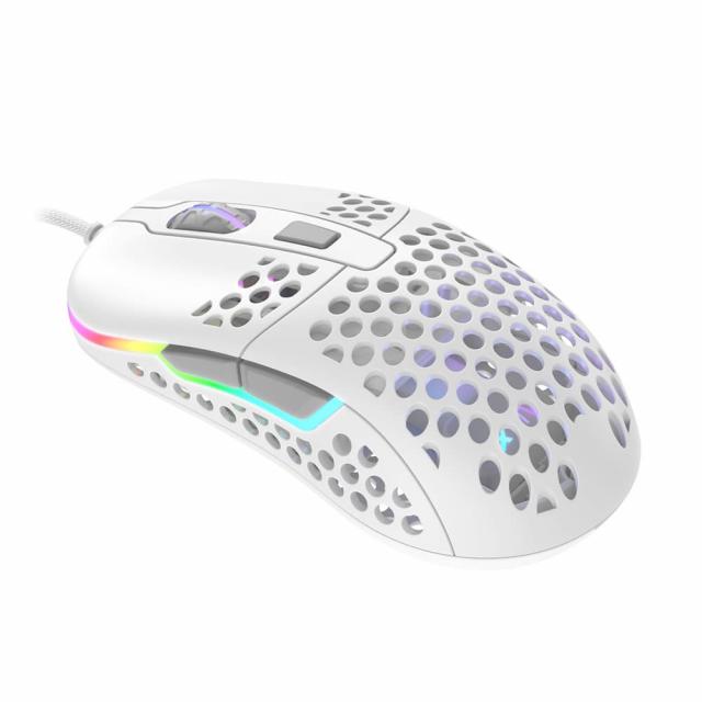 Геймърска мишка Xtrfy M42 White, RGB, Бял 