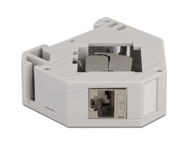 Delock DIN-рейков Адаптер с Keystone Модул RJ45 Cat.6A LSA 