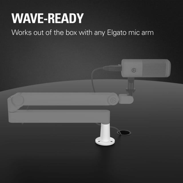 Elgato Desk Plate for Wave Mic Arm - White 