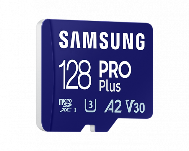 Карта памет Samsung PRO Plus, microSDXC, UHS-I, 128GB, Адаптер 