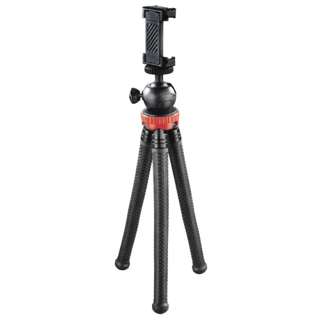 Hama "FlexPro" Tripod for Smartphone, GoPro and Photo Cameras, 27 cm, red 