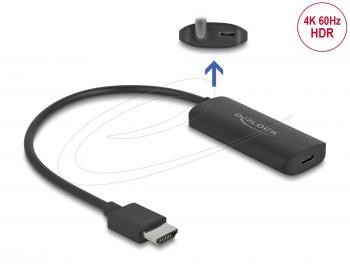 Delock адаптер HDMI-A мъжко към  USB Type-C™ женско (DP Alt Mode) 4K 60 Hz