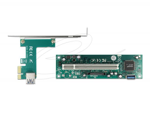 Delock Riser Card PCI Express x1 to 1 x PCI 32 Bit Slot with 60 cm cable 