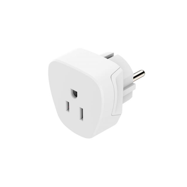 Travel Adapter Type A and Type B, 3-Pin, for Devices from America and Canada, 223458 