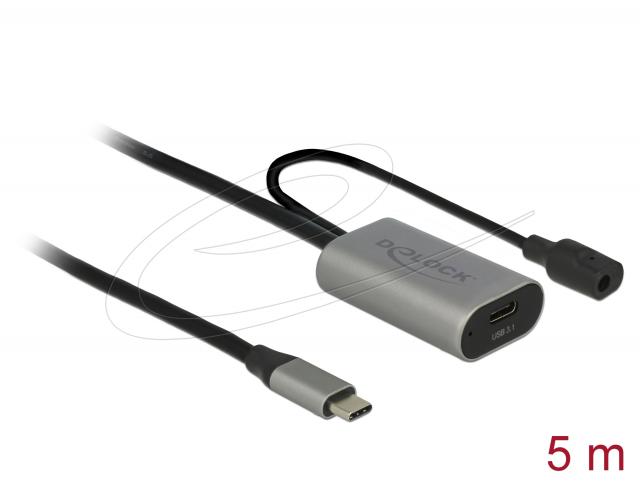 Delock Active extension cable USB-C to USB-C female 5m 