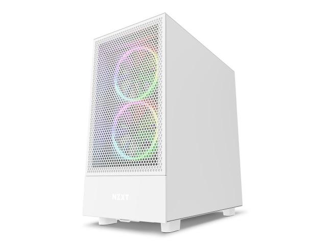 Кутия NZXT H5 Flow Matte White, Mid-Tower 