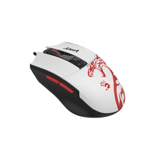 A4tech Gaming mouse bloody L65 Max,12000 cpi, Naraka, Black/white 