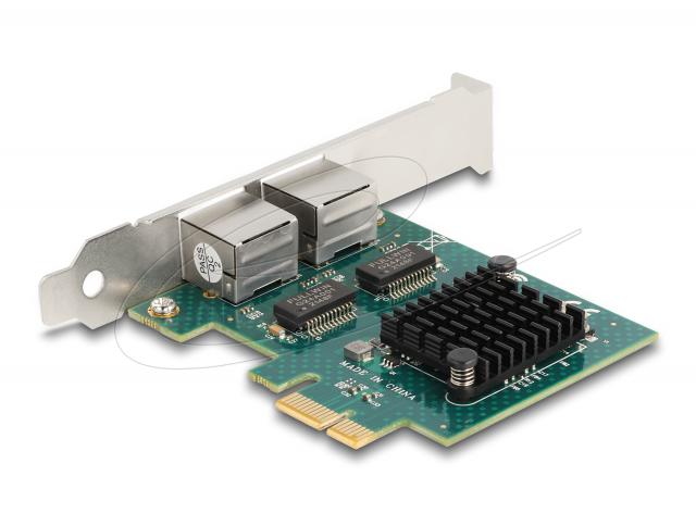 Delock PCI Express x1 Network Card Gigabit LAN 2 x RJ45 BCM 