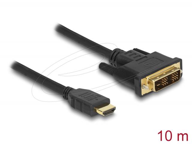 Delock HDMI to DVI 18+1 cable bidirectional 10 m 
