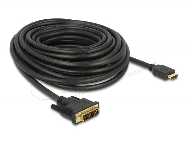 Delock HDMI to DVI 18+1 cable bidirectional 10 m 