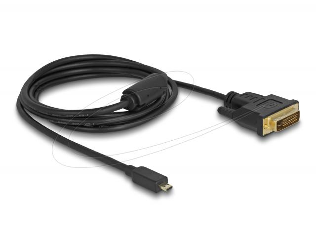 Delock HDMI cable Micro-D male to DVI D, 2m 