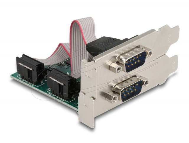Delock PCI Express х 1 карта към 2 x сериен порт RS-232 мъжки, Low Profile 