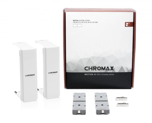 Комплект капаци за охладител Noctua NA-HC4.chromax.white за NH-D15, D15-S, D15-SE AM4, Бял 