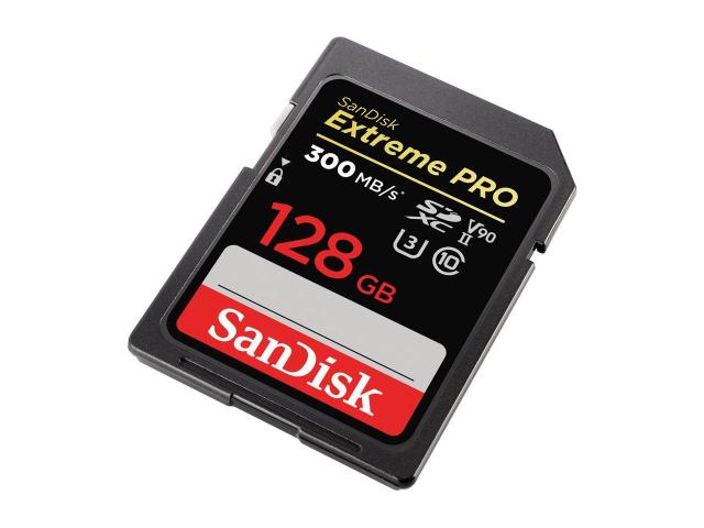 Карта памет SANDISK Extreme PRO SDXC, 128GB, UHS-II, До 300 MB/s 