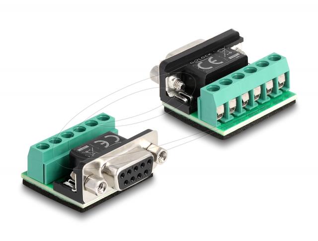 Кабел сериен Delock USB 2.0 Type-A to 1 x Serial RS-422/485 мъжко 6 pin terminal block 5V, 1m 