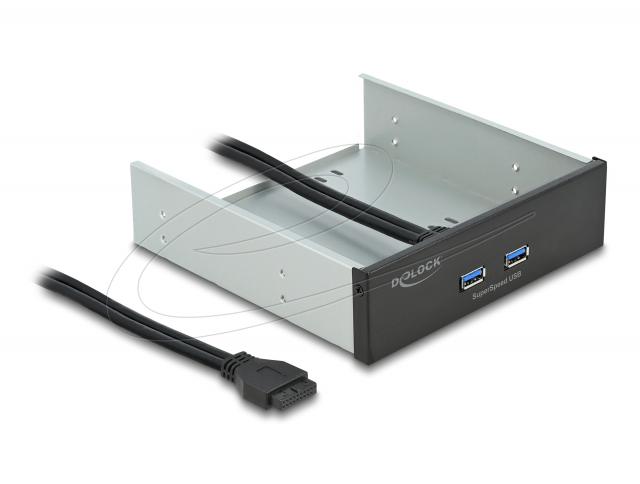 Delock Преден панел за кутия за 5.25″ с 2 x USB 5 Gbps Type-A 