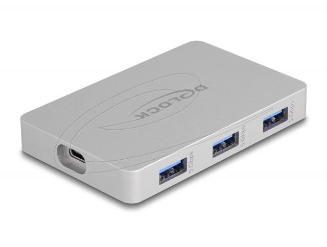 Delock Hub USB-C, 7 ports, 3x USB-A 5 Gbps,  3x USB-C, 1xUSB-C PD 85 W 