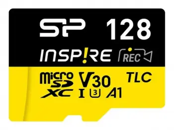 Memory card Silicon Power microSDXC Inspire 128GB, Class 10, UHS-I U3, V30, A1, A2, SD Adapter