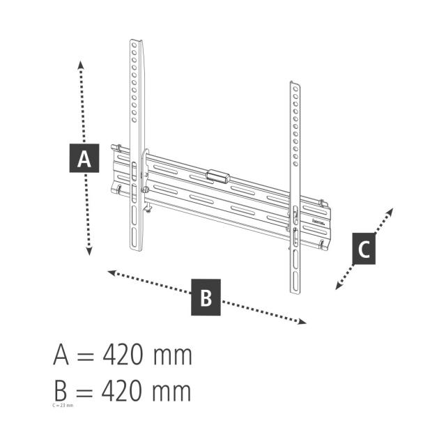 Hama TV Wall Bracket, 65", 220809 