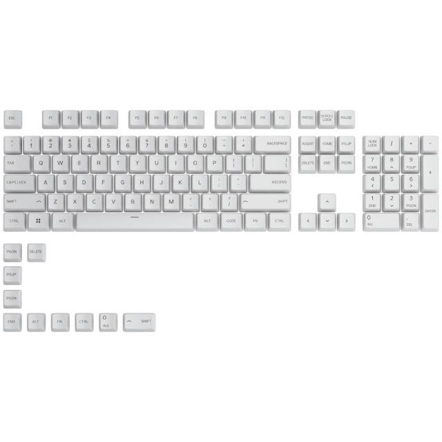 Капачки за клавиатура Glorious - 114 PBT Arctic White 