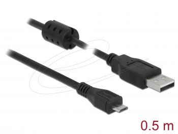 DeLock Cable, EASY-USB 2.0 Type-A male - Micro USB -B male