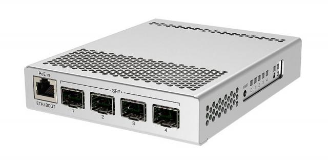 Суич Mikrotik CRS305-1G-4S+IN, 1xGigabit LAN, 4xSFP+ cages 