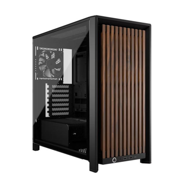 Case Corsair Frame 4000D Wood RS Mid-Tower - Black/Walnut 