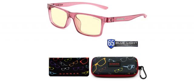 Blue light glasses for kids Gunnar Cruz Kids Large, Amber Natural, Pink 