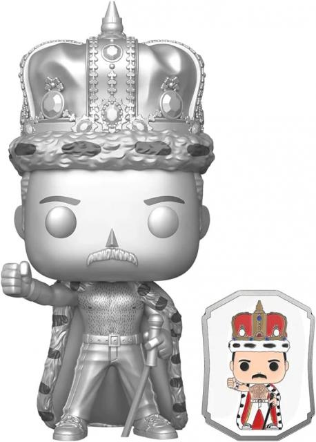 Фигурка Funko Pop! Rocks: Queen - Freddie Mercury King (Platinum) with Pin (Special Edition) #184 Vinyl 