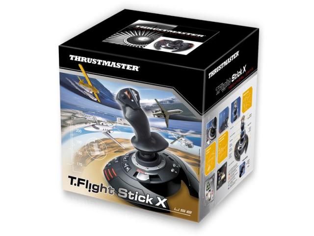 Жичен джойстик,  авиосимулатор Thrustmaster T.Flight Stick X за PC / PS3, Черен 