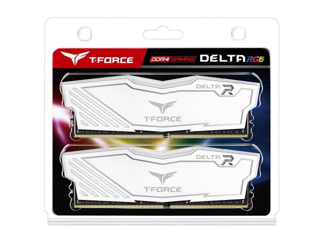 Памет Team Group T-Force Delta RGB White DDR4 16GB (2x8GB) 3200MHz 1.35V 