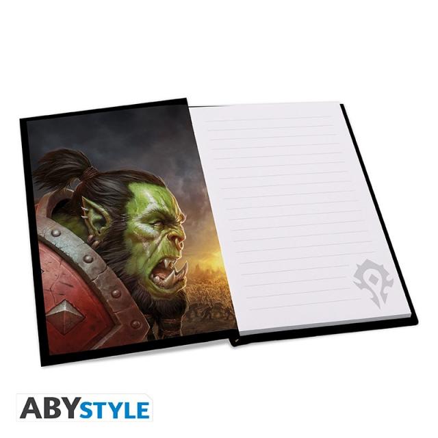 ABYSTYLE WORLD OF WARCRAFT XXL glass + Keychain + Pocket Notebook Horde 