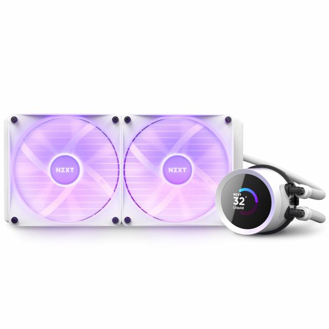 AIO Liquid Cooler NZXT Kraken 280 RGB White, LCD Display 