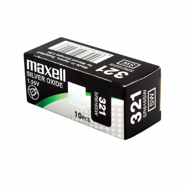 Бутонна батерия сребърна MAXELL SR616 SW /321/  1.55V 