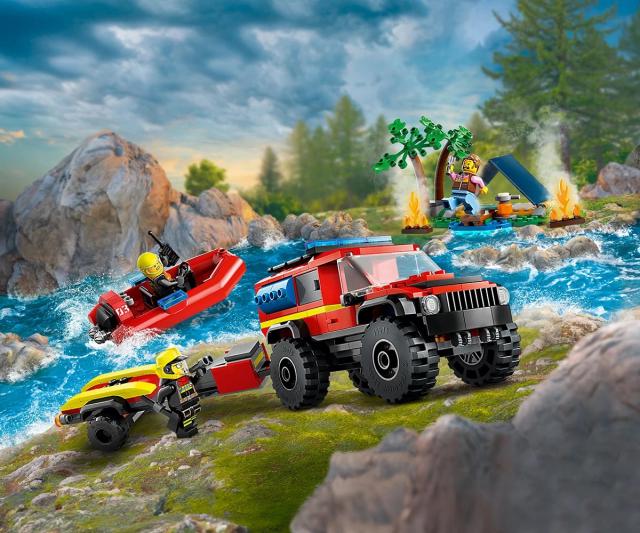 LEGO City - 4x4 Fire Truck with Rescue Boat - 60412 