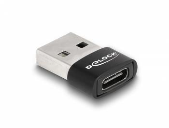 Delock USB 2.0 Adapter USB Type-A male to USB Type-C female black