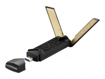 Wireless Adapter  ASUS USB-AX56 Dual Band AX1800 WiFi 6 802.11ax, USB 3.2 Gen1 built-in antenna