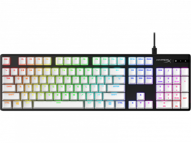 Капачки за механична клавиатура HyperX Full key Set Keycaps - PBT (White) 