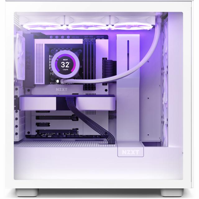 Кутия NZXT H7 Flow Matte White 