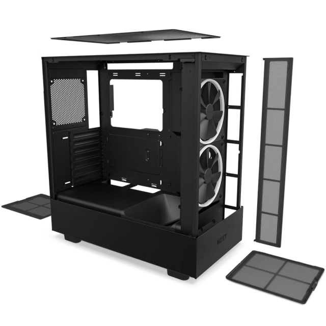 Кутия NZXT H5 Elite Matte Black, Tempered Glass, Mid-Tower 