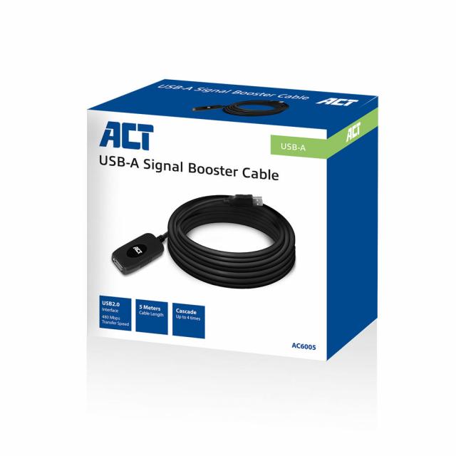 ACT USB 2.0 booster, 5 meter 