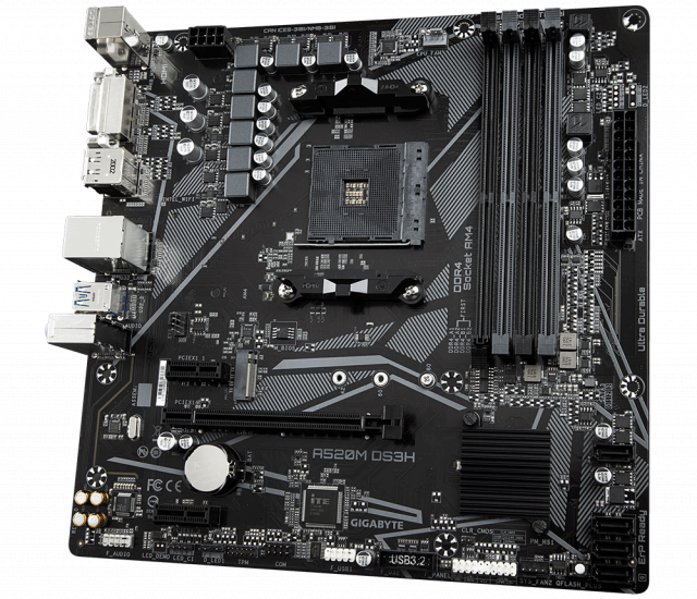 Motherboard GIGABYTE A520M-DS3H V2, Socket AM4 